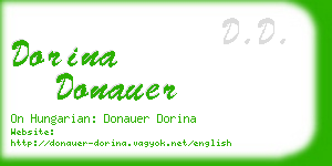 dorina donauer business card